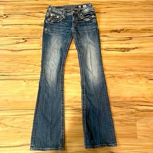 Juniors Miss Me Blowout Boot Jeans